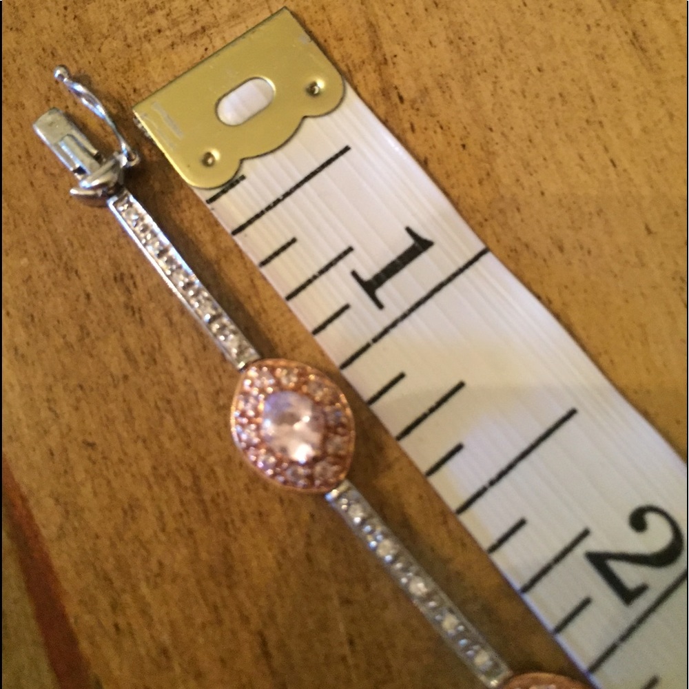 SOLD 14k White rose gold Kunzite bracelet - Picture 13 of 14